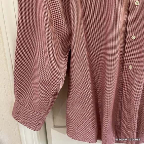 Ralph Lauren Red Button Down Shirt XL Long Sleeve Green Label Gold Crest Logo - Picture 6 of 9